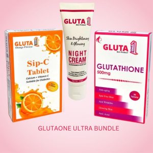 Gluta one product bundle night cream an vitamins