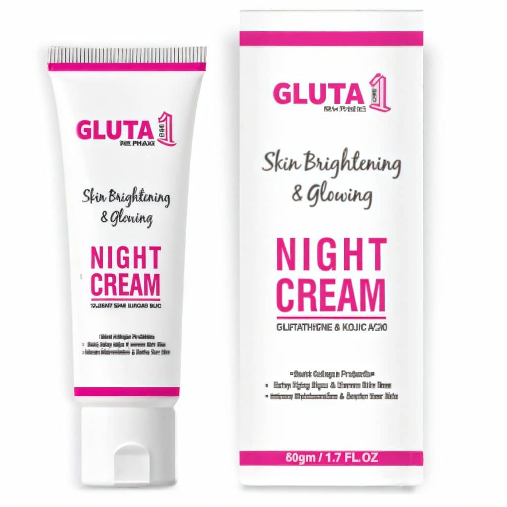 Gluta one night cream on display