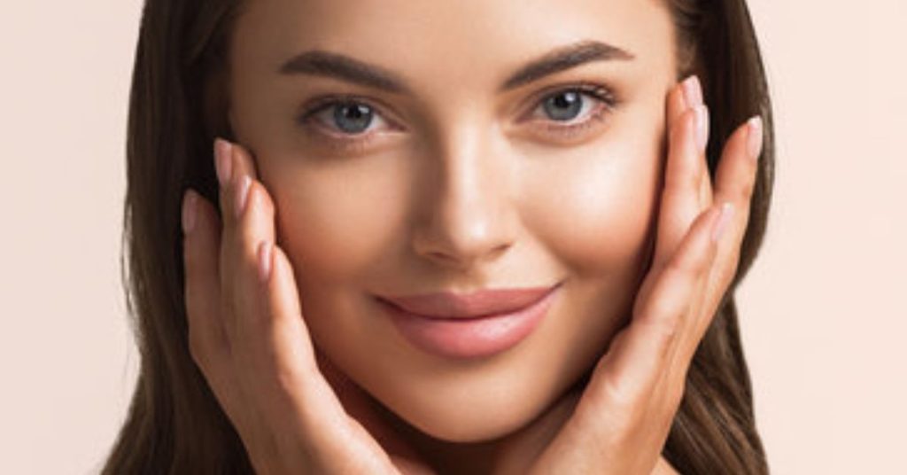 big smile after soft face skin