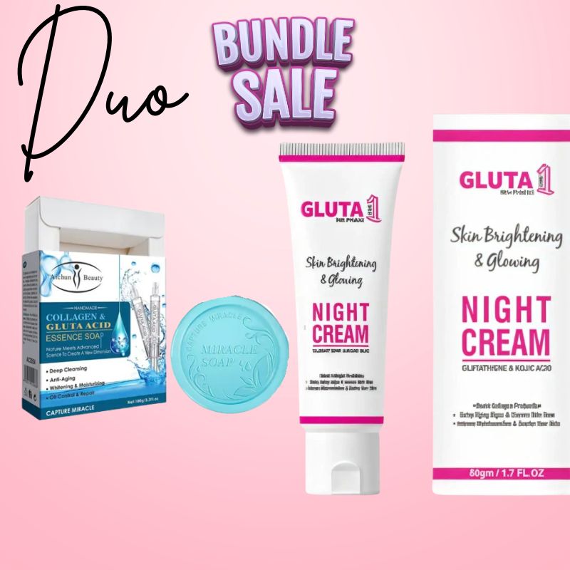 Bundle White Beauty Soap pack and night face cream Bundle White Beauty Soap pack and night face cream