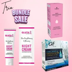 Brightening Soap Bar For face With Serum and Cream Trio Kit